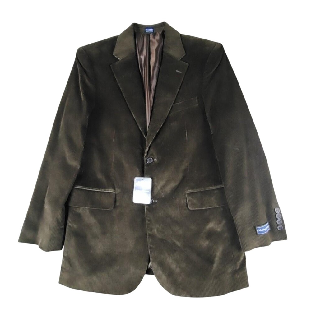 NWT Meeting Street Blazer Mens 40R Brown Corduroy Sport Coat Jacket Classic Fit